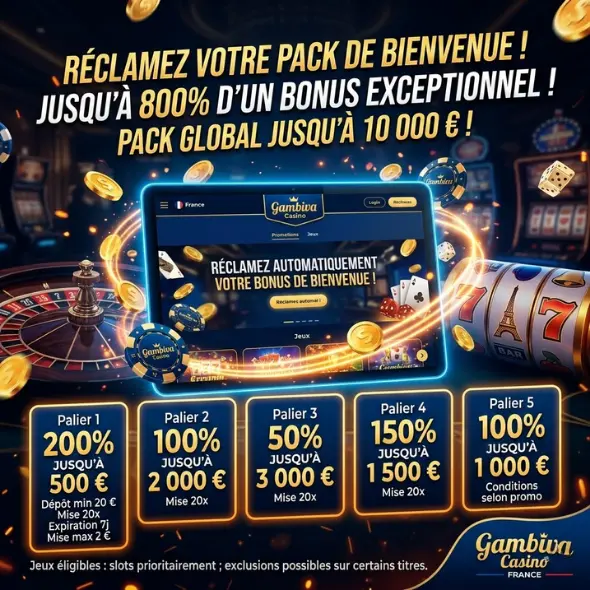 Réclamez automatiquement votre bonus de bienvenue