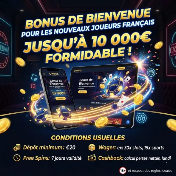 Bonus de bienvenue pour les nouveaux joueurs français